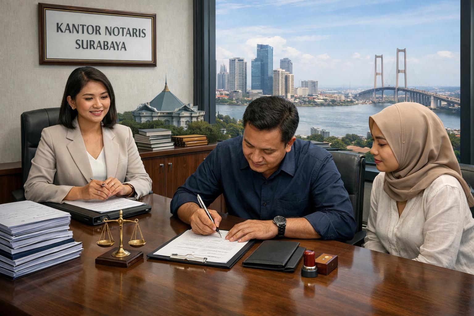 layanan notaris profesional di surabaya untuk pendirian perusahaan dan legalisasi dokumen resmi dengan proses cepat dan terpercaya.