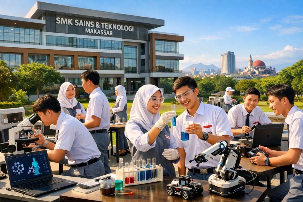 temukan sekolah menengah kejuruan terbaik di makassar yang menawarkan jurusan sains dan teknologi untuk mempersiapkan masa depan cerah anda dalam bidang inovasi dan teknologi.